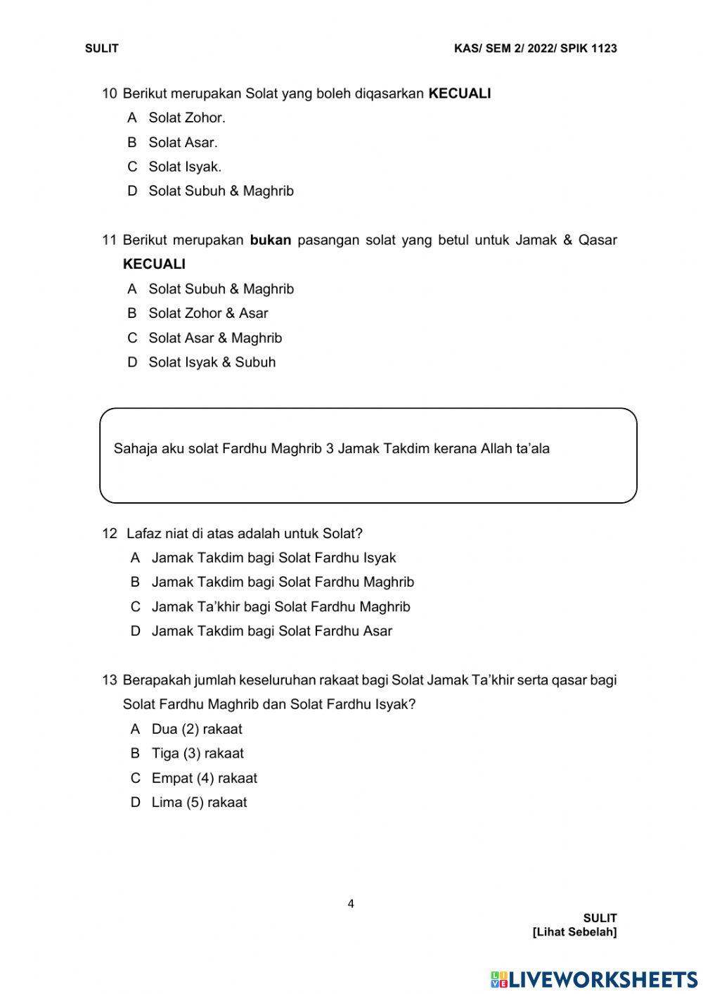 Feqah 2 bhg A midterm okt 2022 set 1