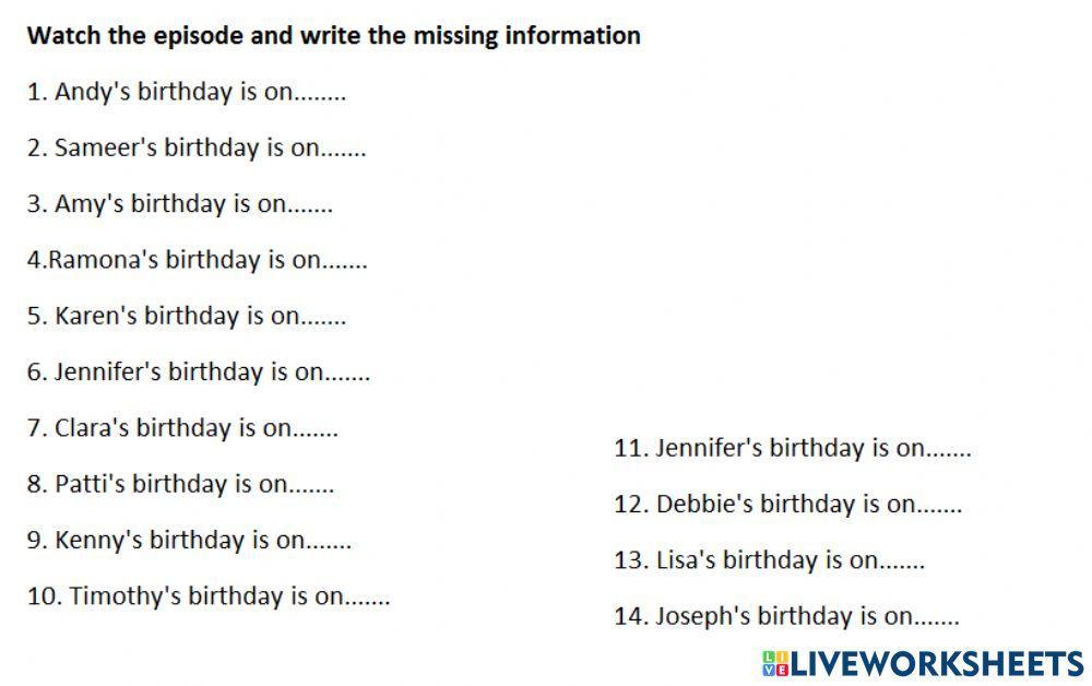 When's your birthday