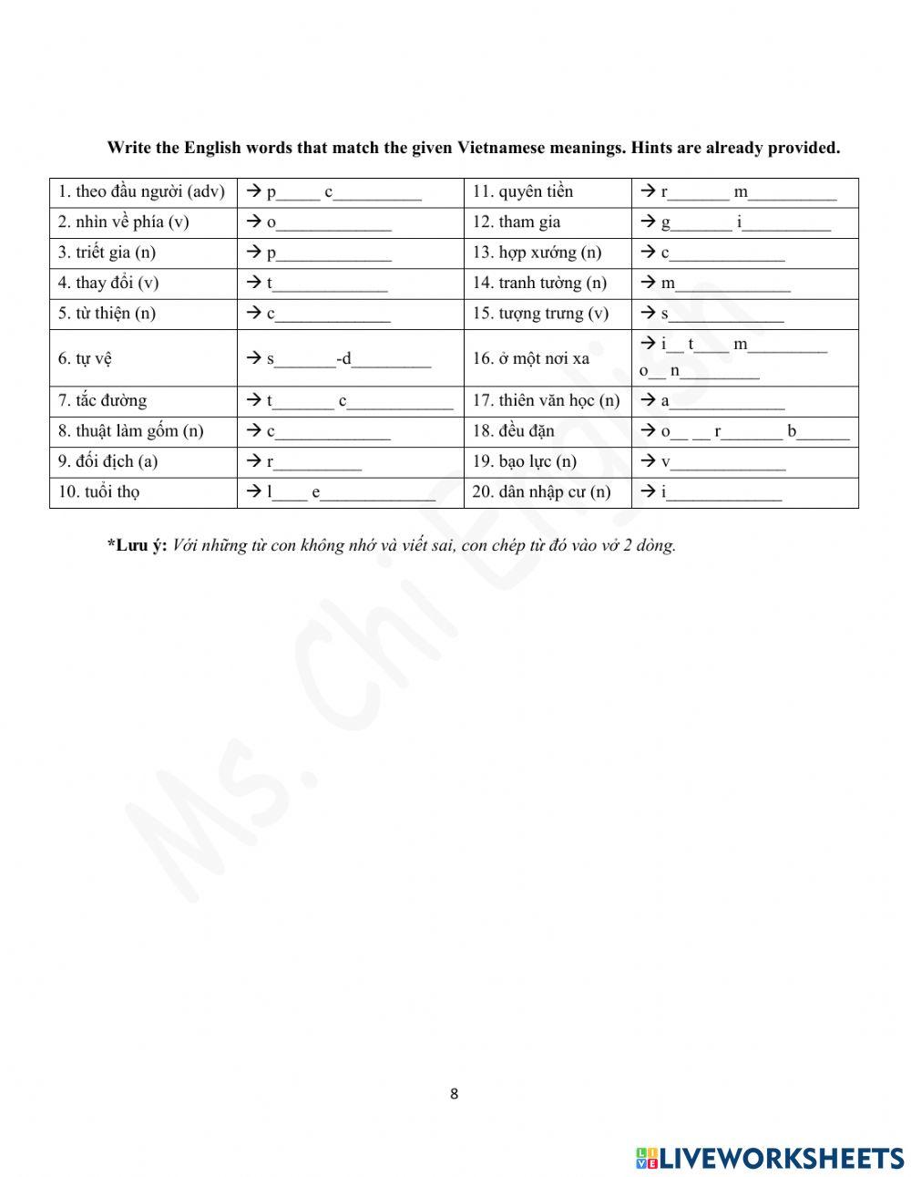Foreign teacher-S8-Week 10-U3-Vocab Revision (1)