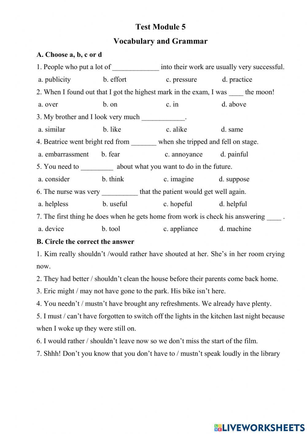 The Test For A1 Worksheet Live Worksheets 48 Off The Test For A1 Worksheet Live Worksheets 48 Off