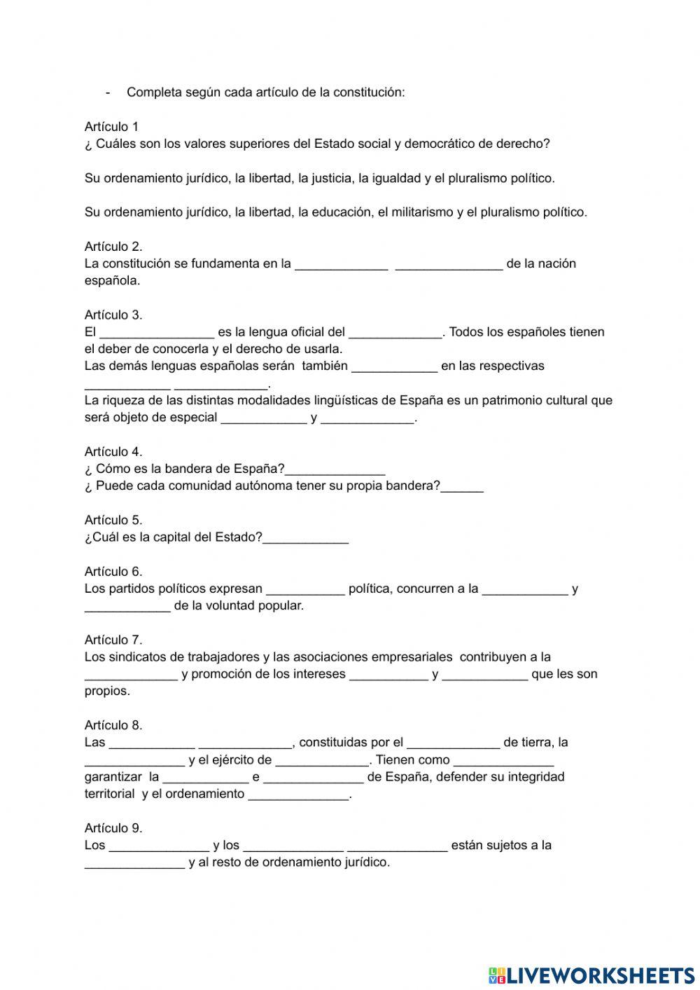 Constitución española