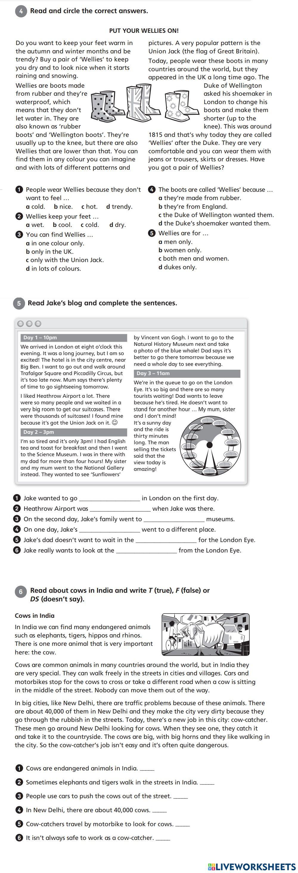 Readings 6ºEP - 1ªeval.