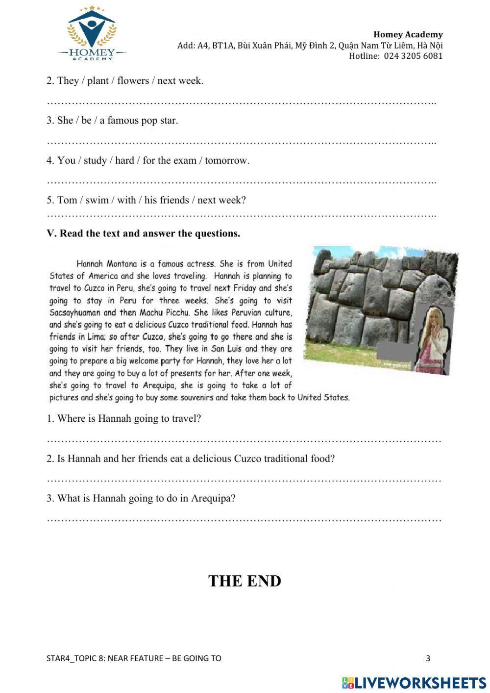 G5 - near future tense