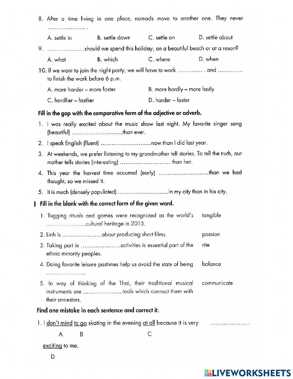 Lop 8- review unit 1-3