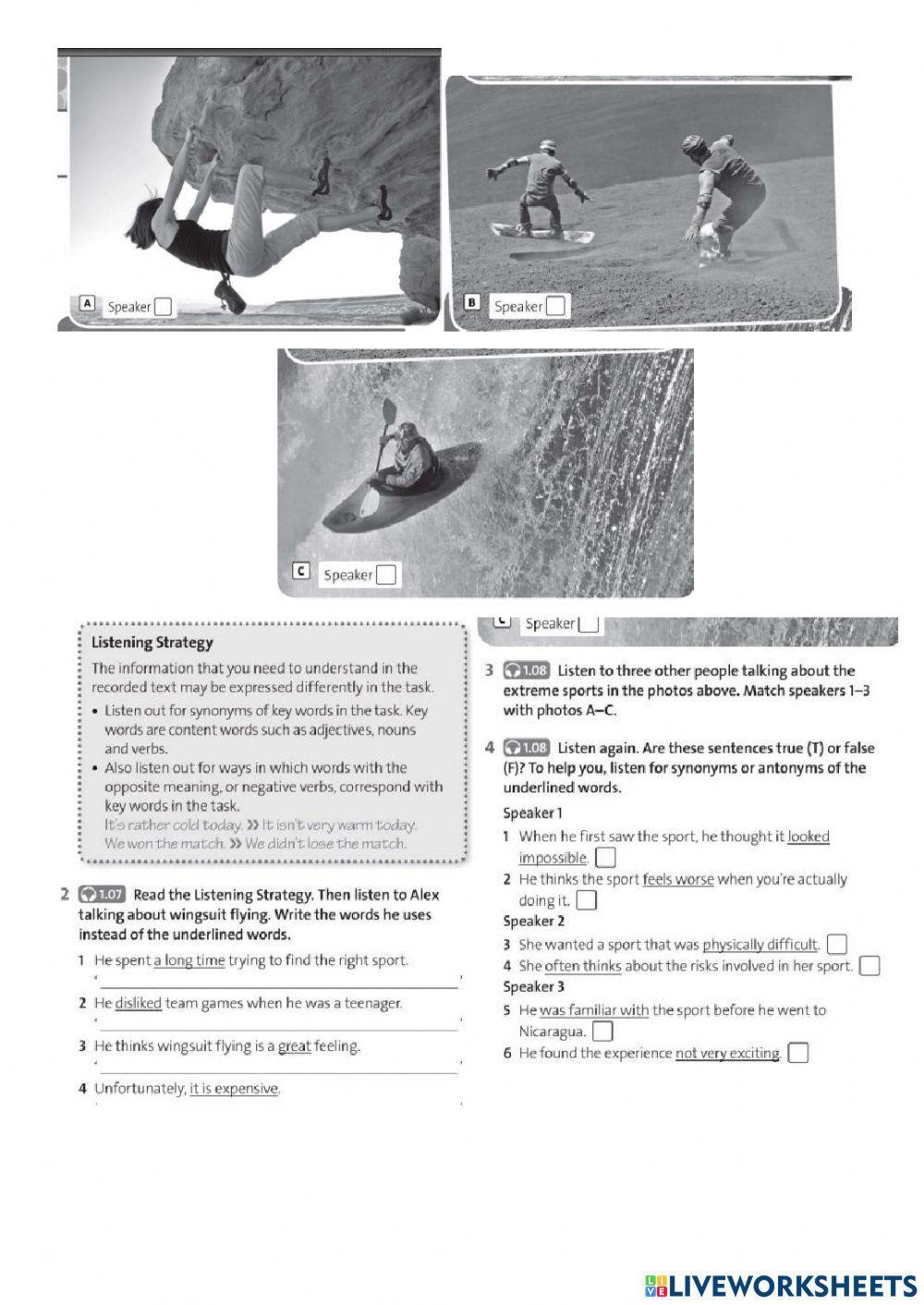 Adrenaline junkies Solutions Pre--intermediate