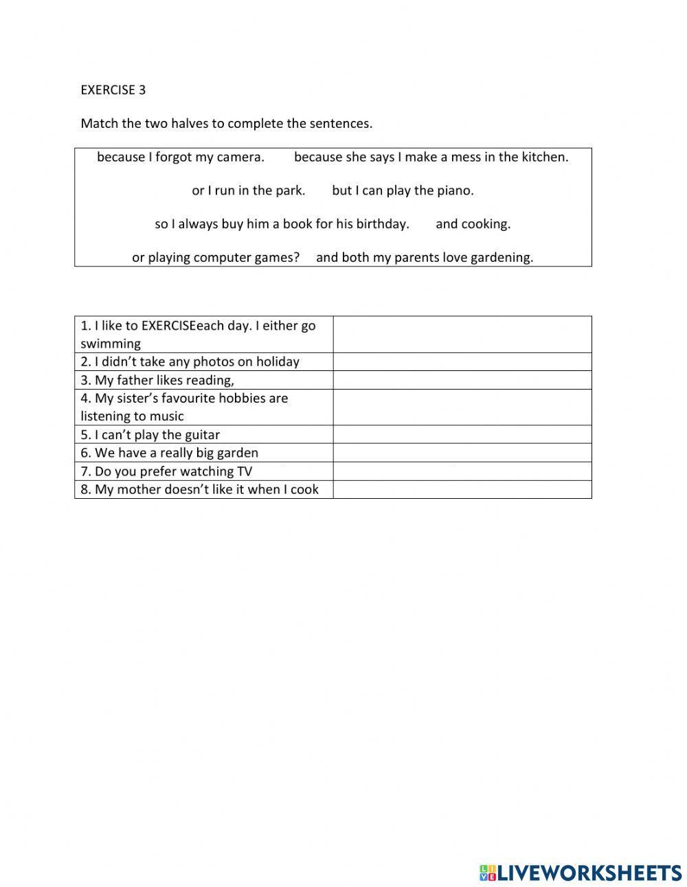 IE1, Unit 6, Speaking, Exercise 3