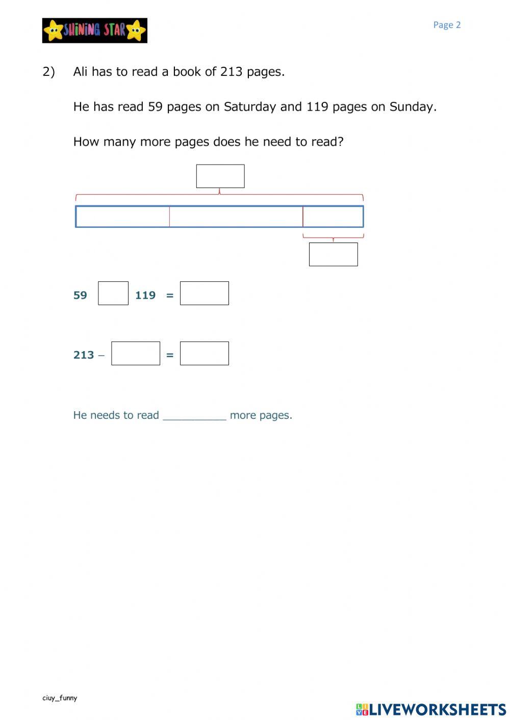 Word problems Word problems