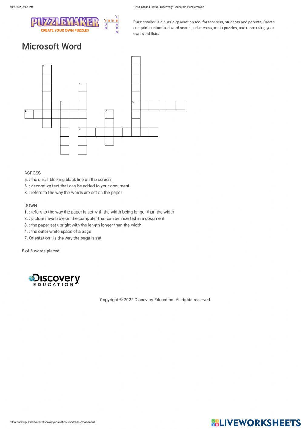Microsoft Word online exercise for | Live Worksheets