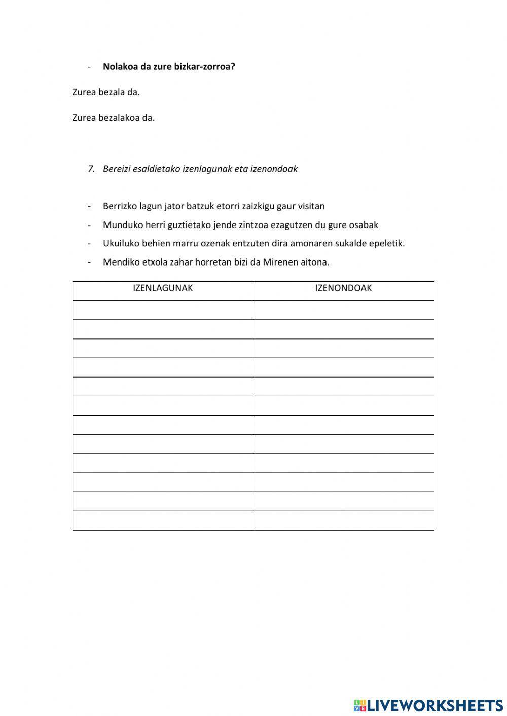 Izenondoak eta izenlagunak