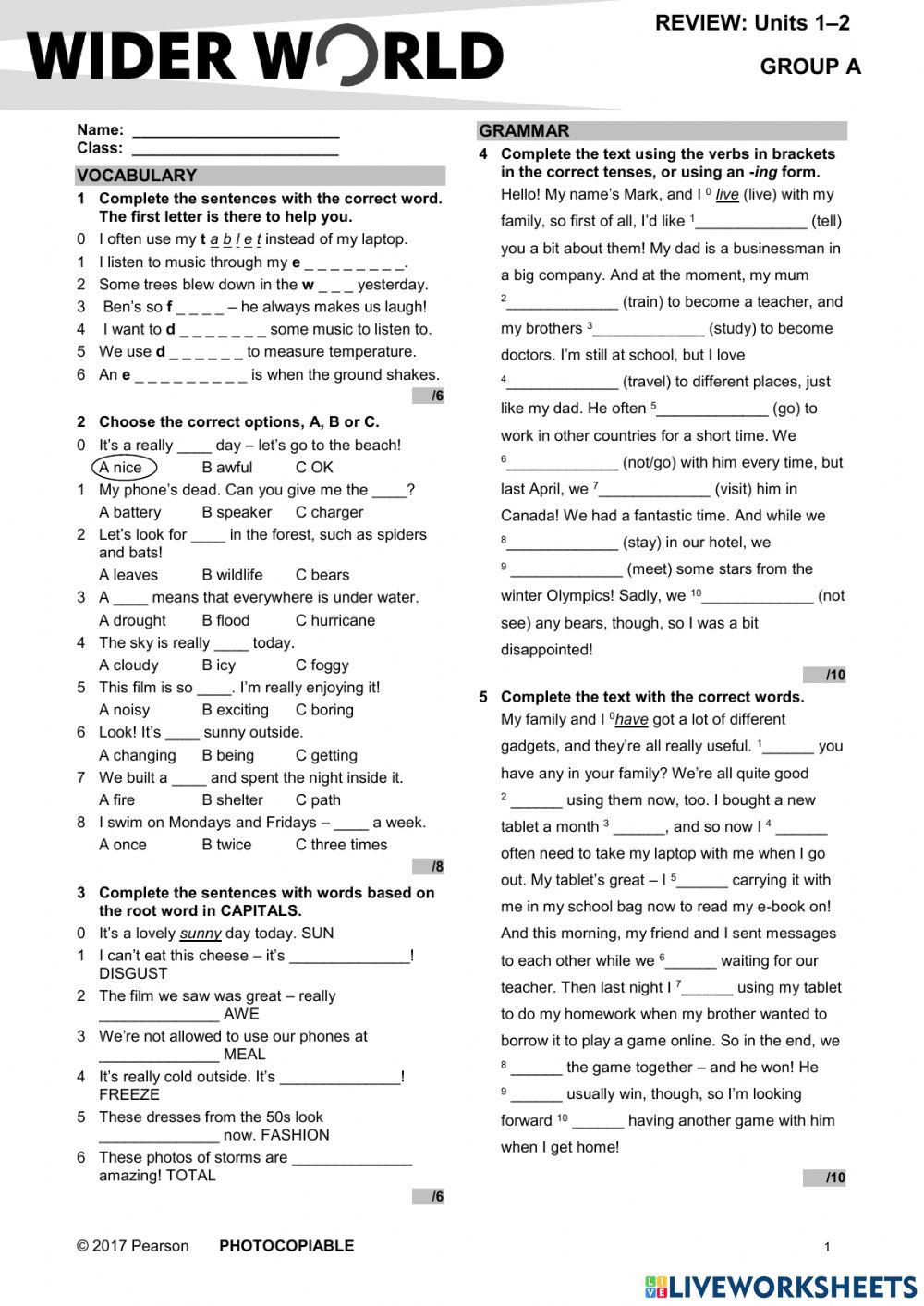 Test 1 Grade 7 Інтелект України online exercise for | Live Worksheets