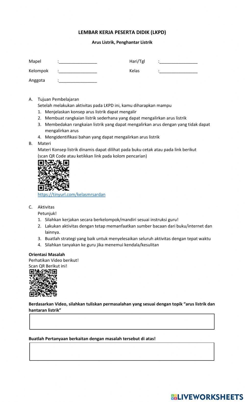 Arus Listrik dan Jenis Hantaran Listrik