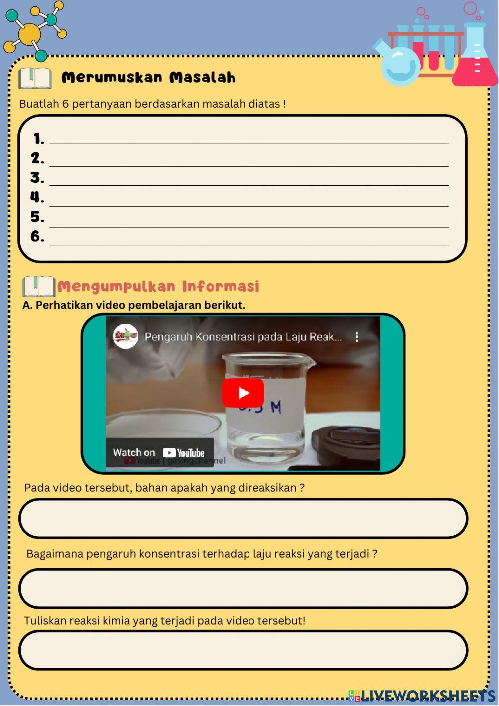 Faktor-Faktor Pengaruh Laju Reaksi