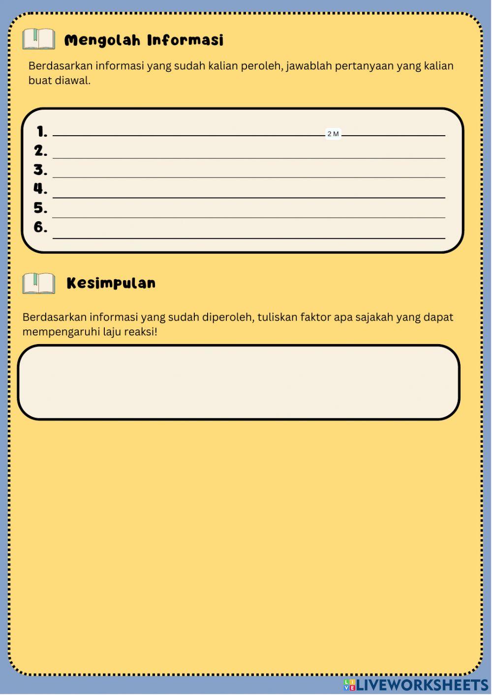 Faktor-Faktor Pengaruh Laju Reaksi