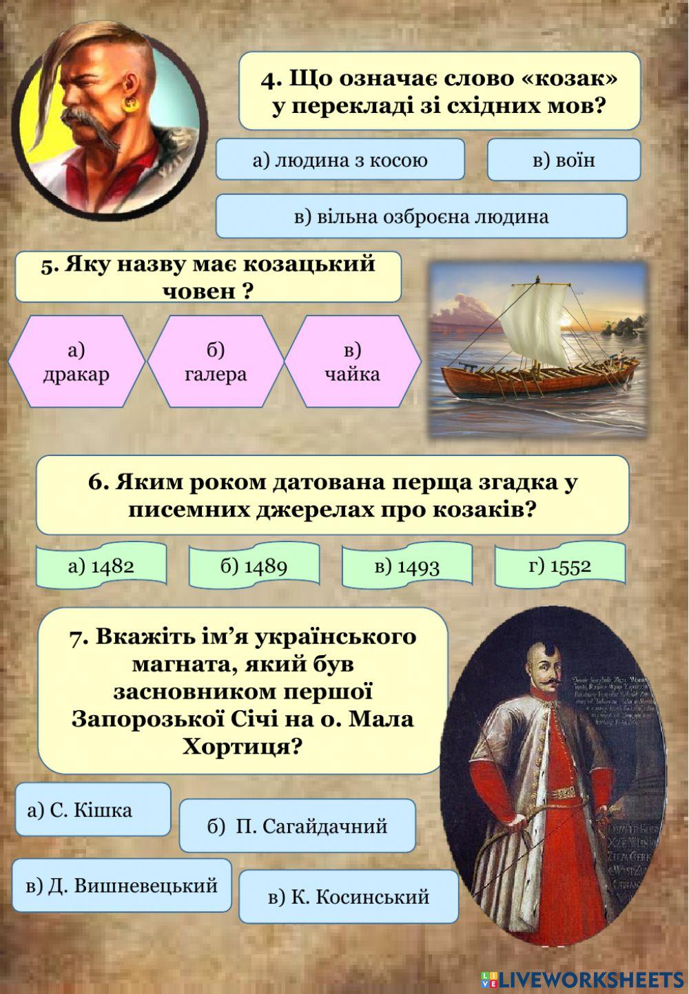 Походження козацтва. Запорізька Січ