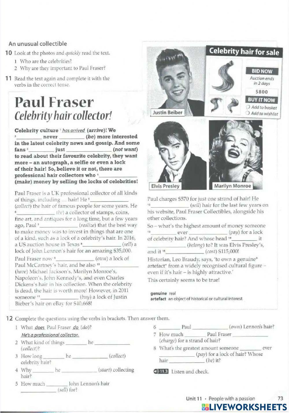 Present perfect continuous