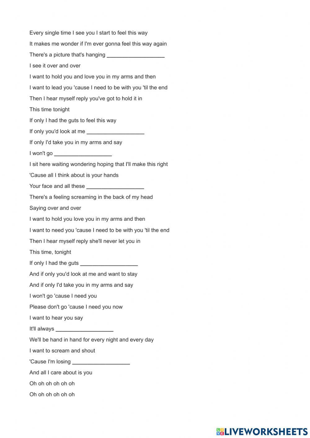 Lyrics- -If Only- by Hanson