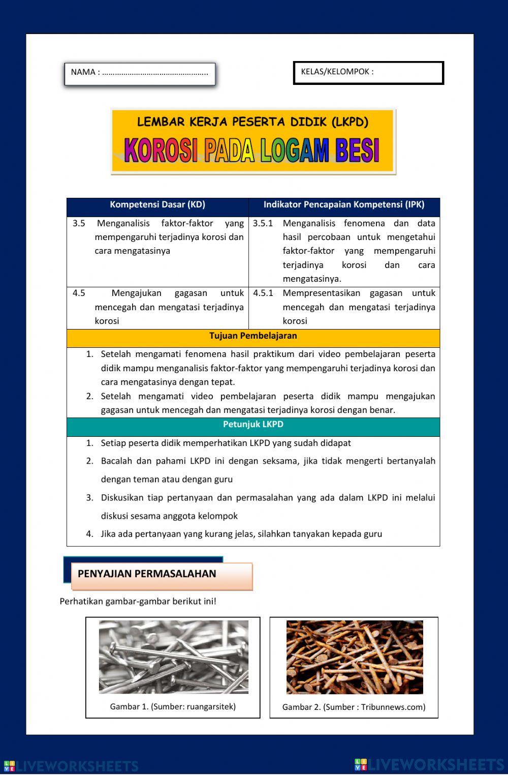 Lkpd korosi pada logam