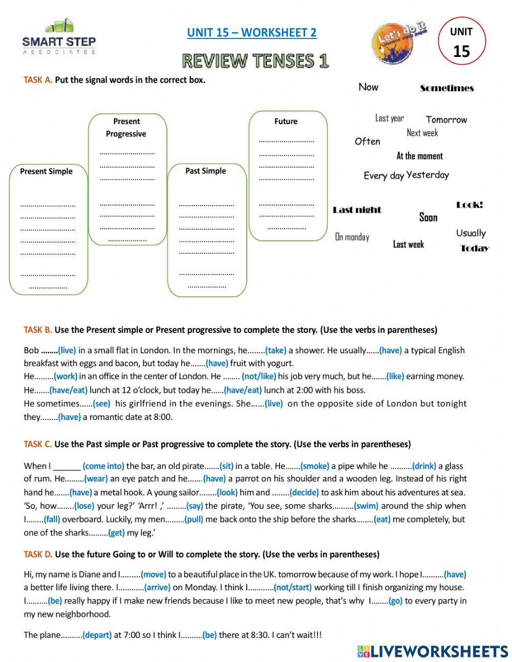 UNIT 15 - (Version 2) Review tenses 1