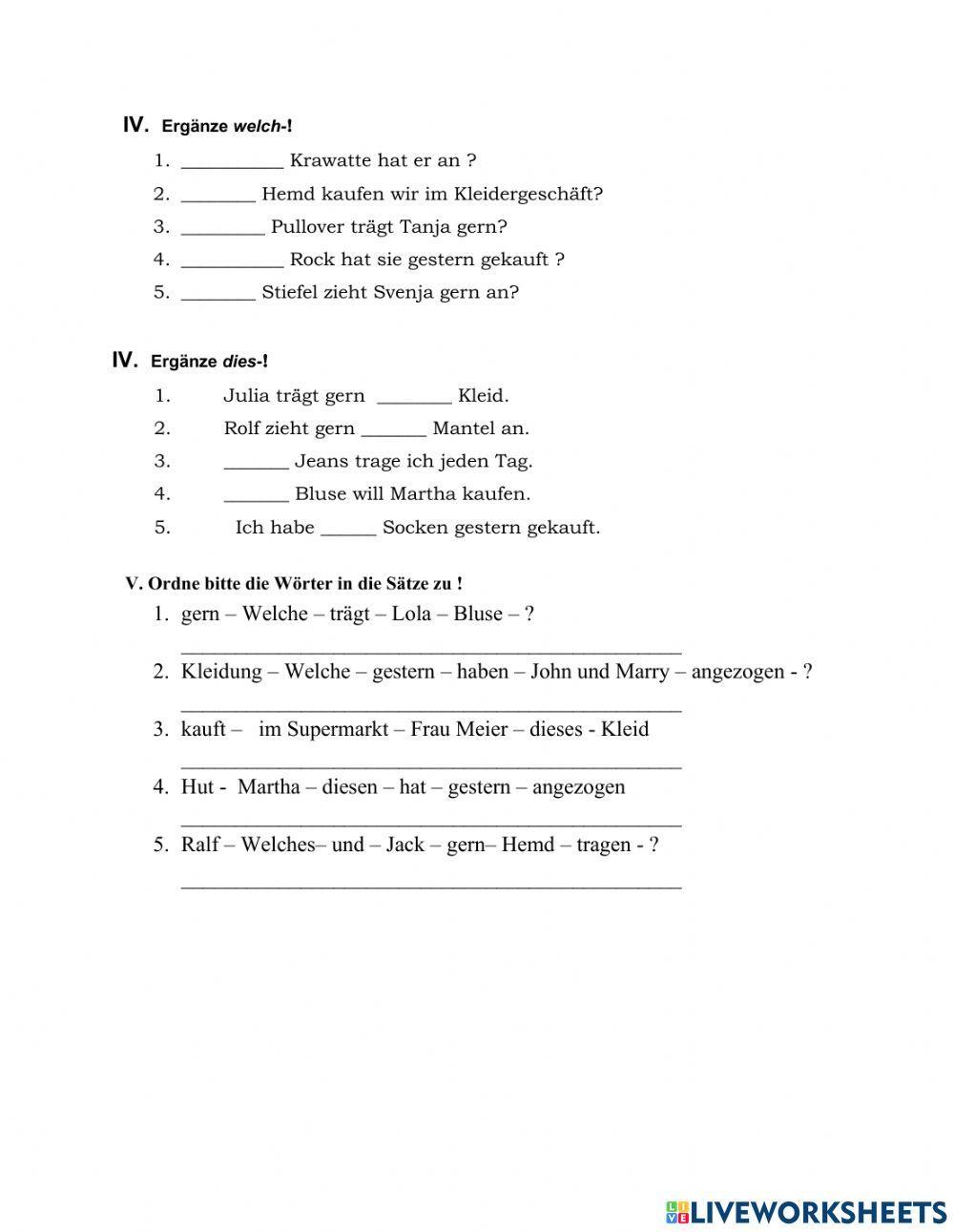 Frageartikel und Demonstrativa