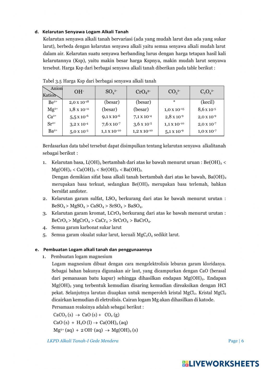 LKPD Alkali Tanah
