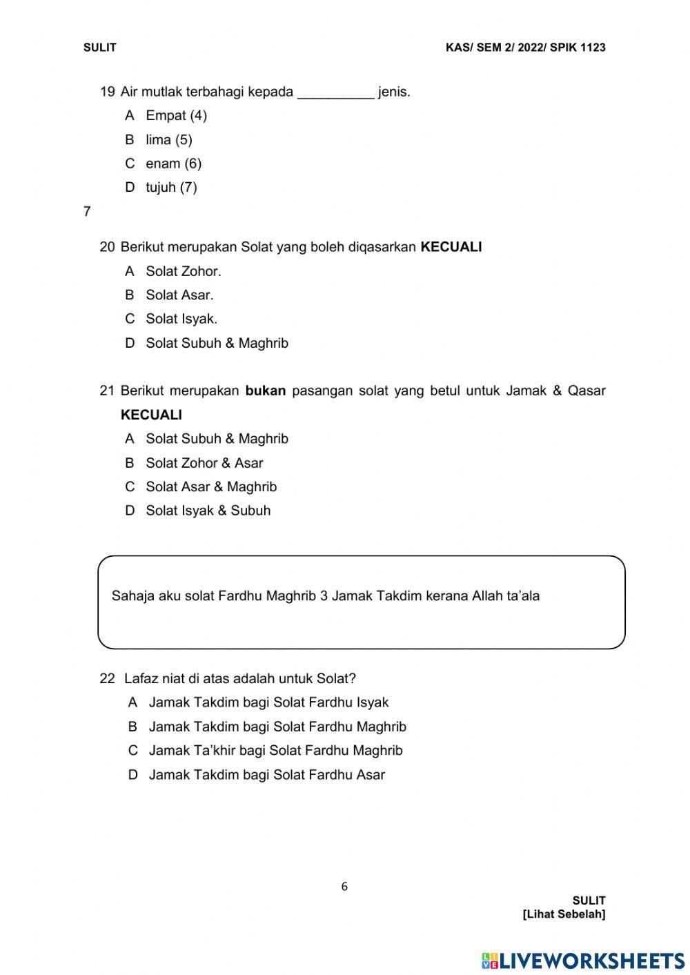 Feqah 2 bhg A midterm okt 2022 set 3