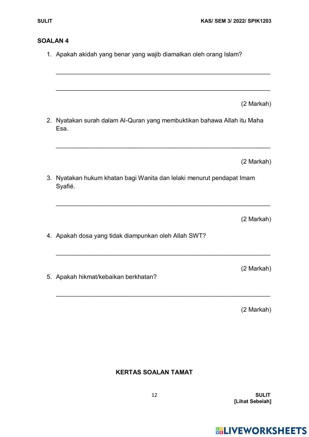 Fiqh mualaf bhg b midterm okt 2022 set 2