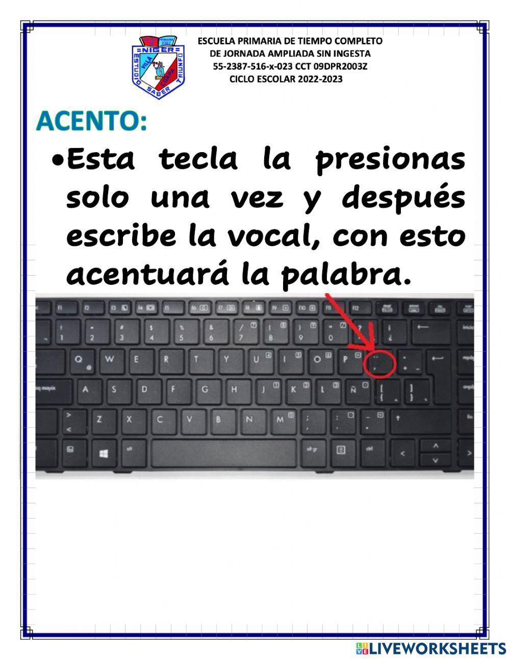 Uso del teclado