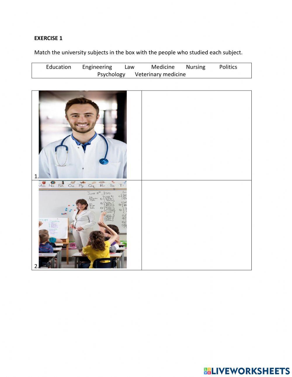 IE1, Unit 6, writing, Exercise 1