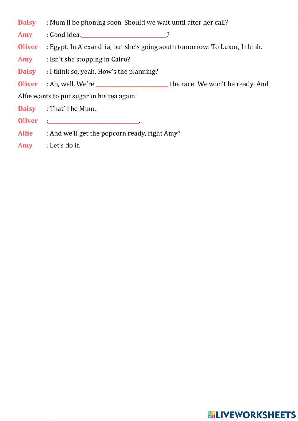 Future tenses review