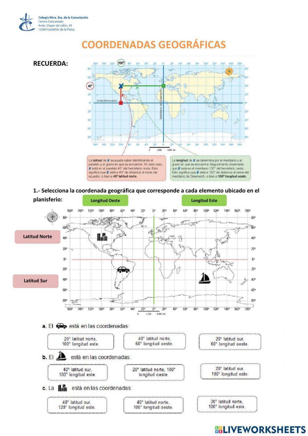 COORDENADAS GEOGRÁFICAS