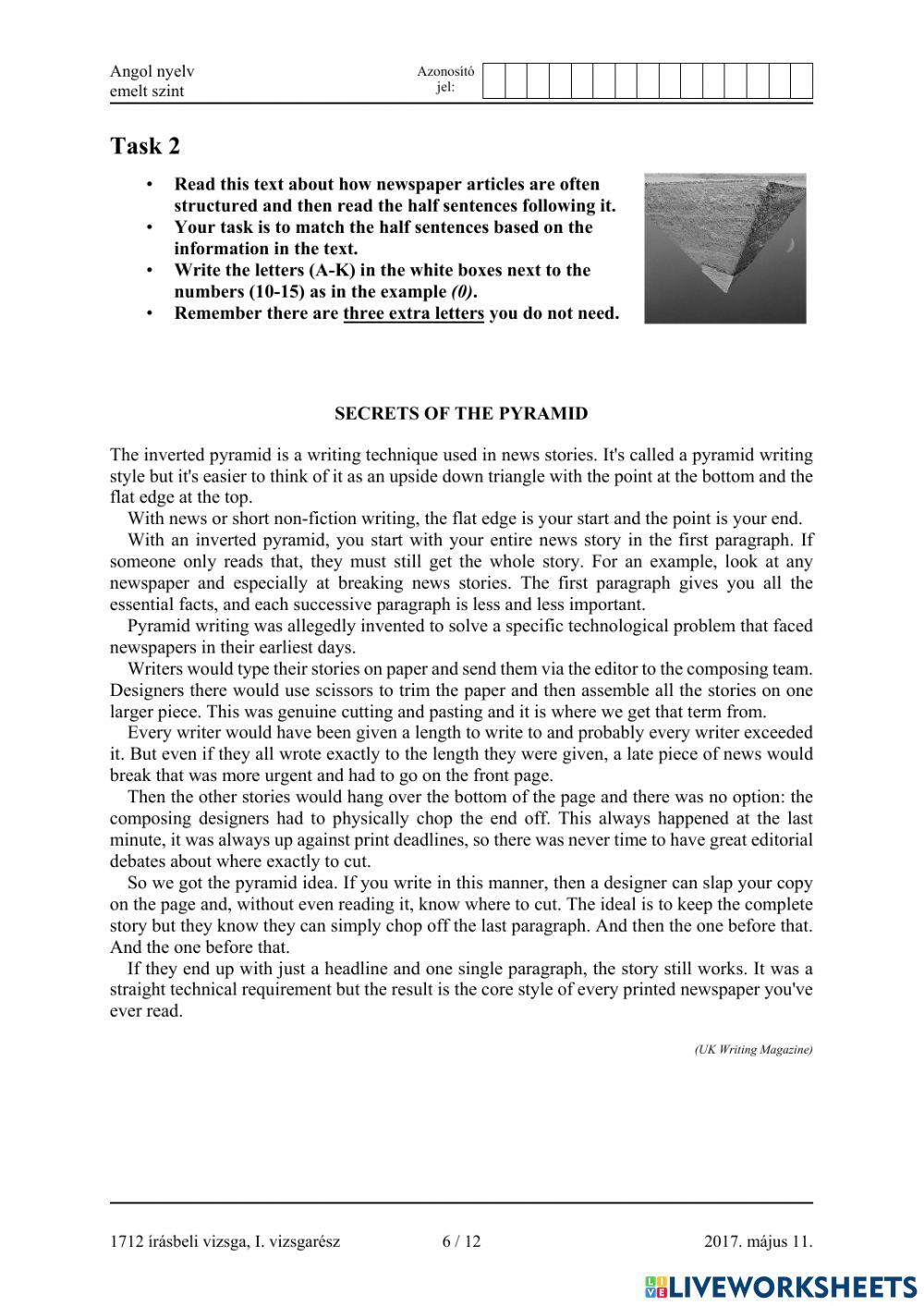 Érettségi 2017 emelt olvasásértés