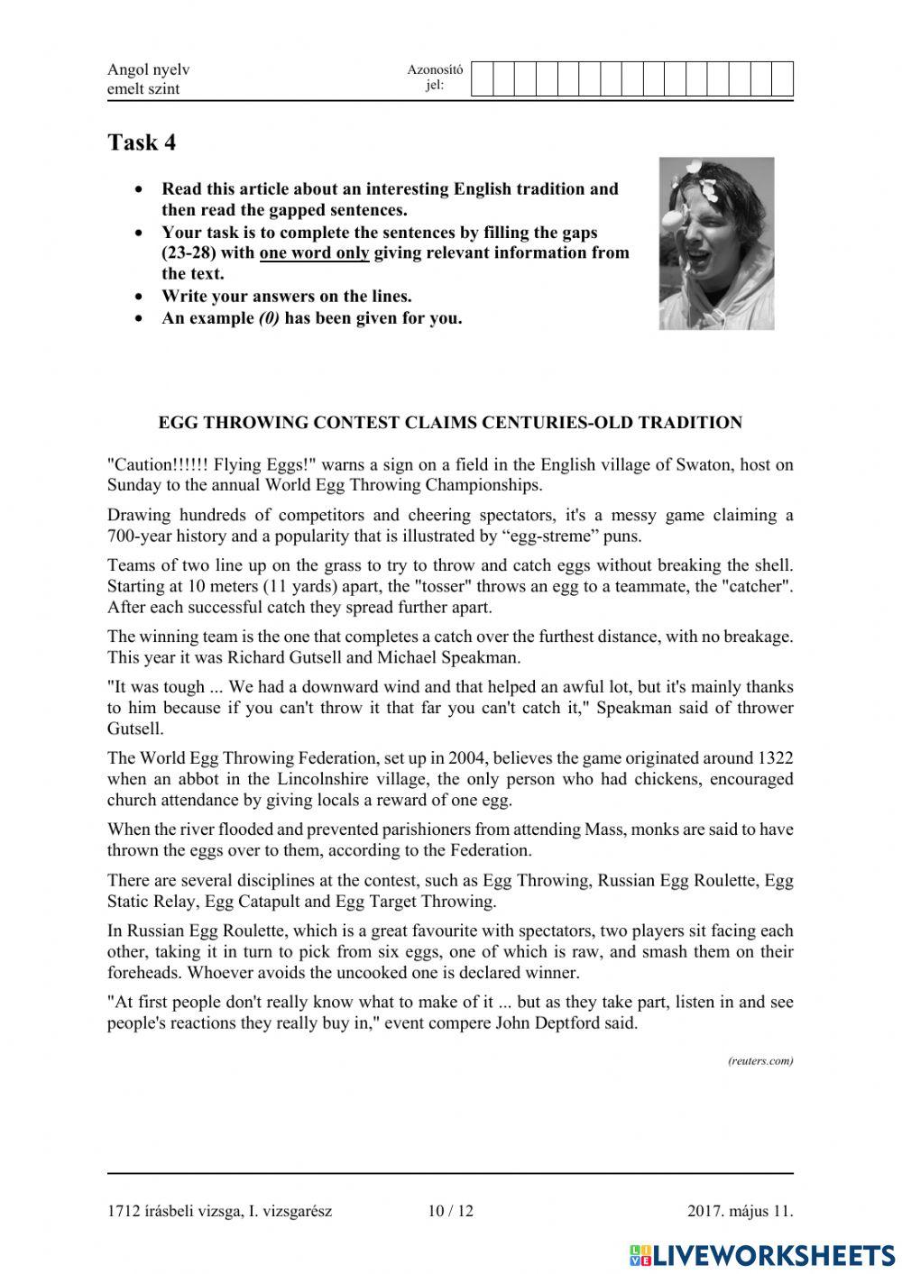 Érettségi 2017 emelt olvasásértés