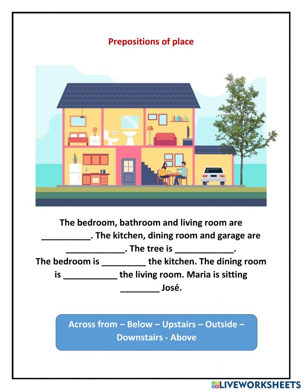 Lions: Prepositions of place