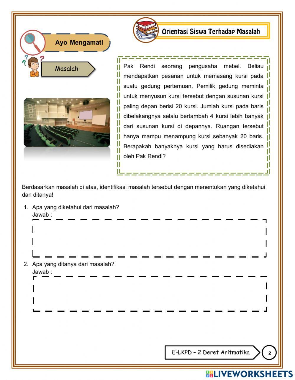 Lkpd deret aritmatika