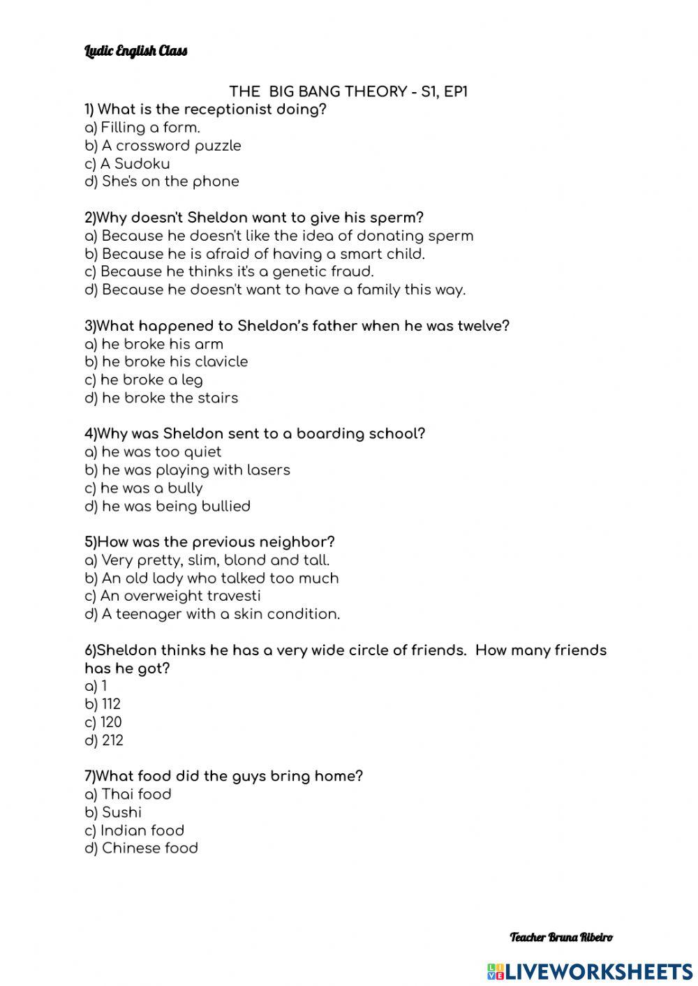 The  big bang theory - s1, ep1