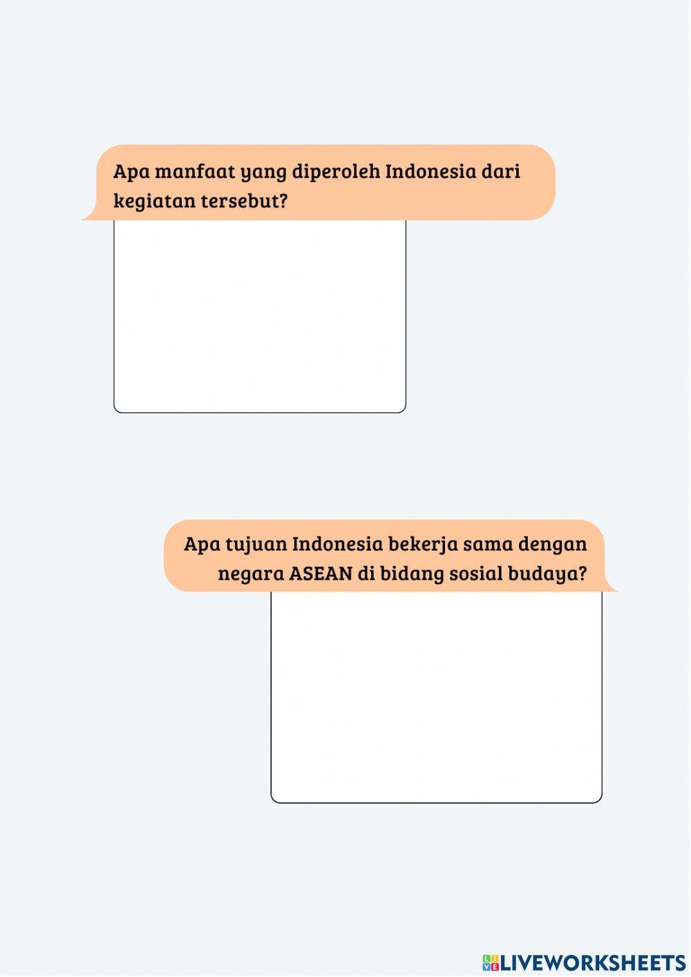 LKPD Peran Indonesia di Bidang Sosial Budaya dalam Lingkup ASEAN