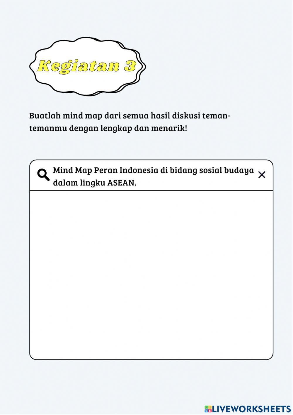 LKPD Peran Indonesia di Bidang Sosial Budaya dalam Lingkup ASEAN
