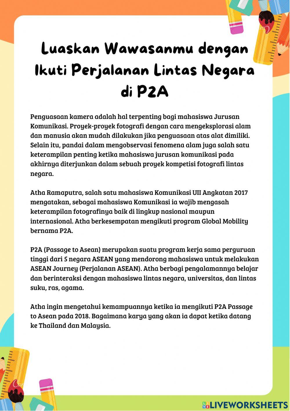 Pengayaan Materi Peran Indonesia di Bidang Sosial Budaya dalam Lingkup ASEAN