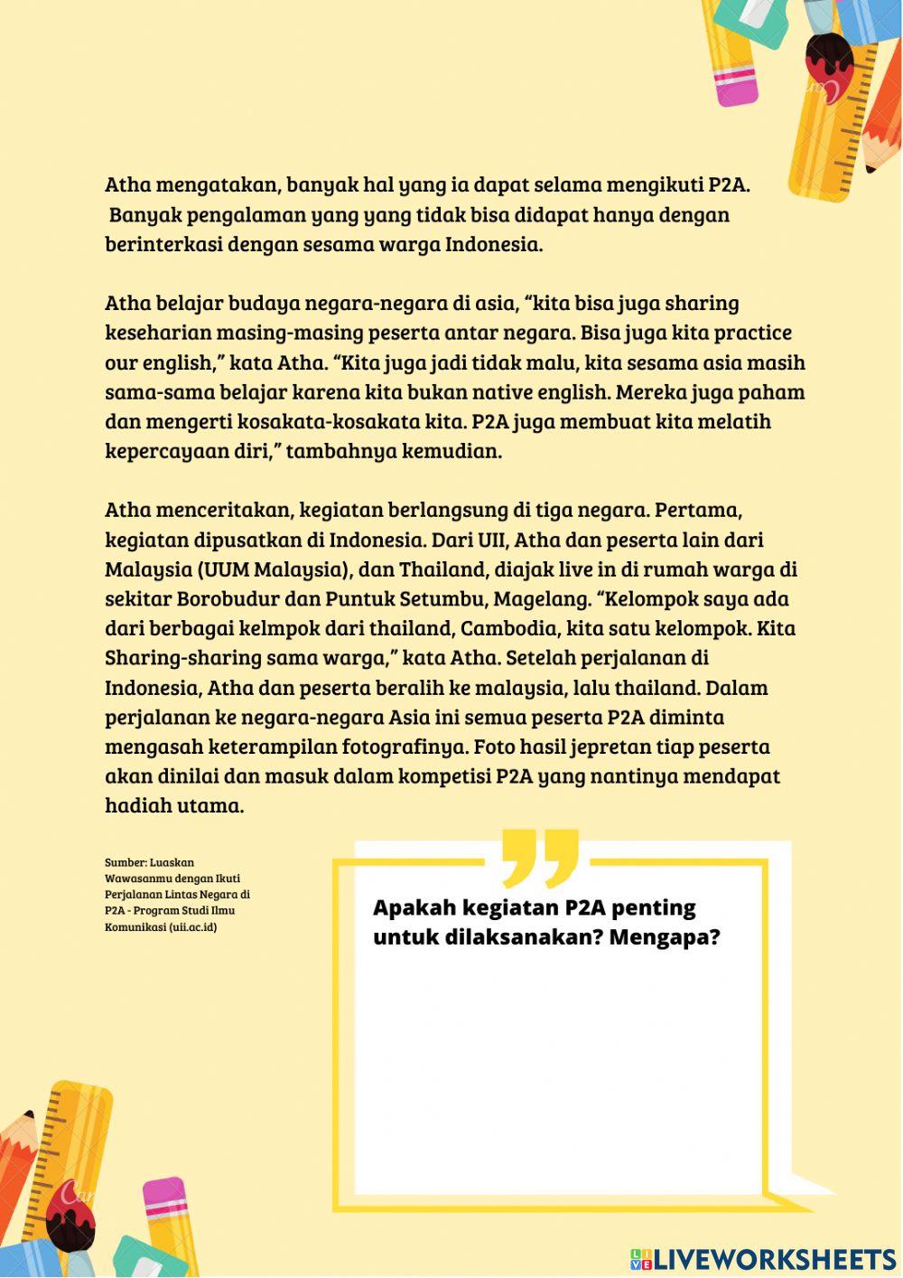 Pengayaan Materi Peran Indonesia di Bidang Sosial Budaya dalam Lingkup ASEAN