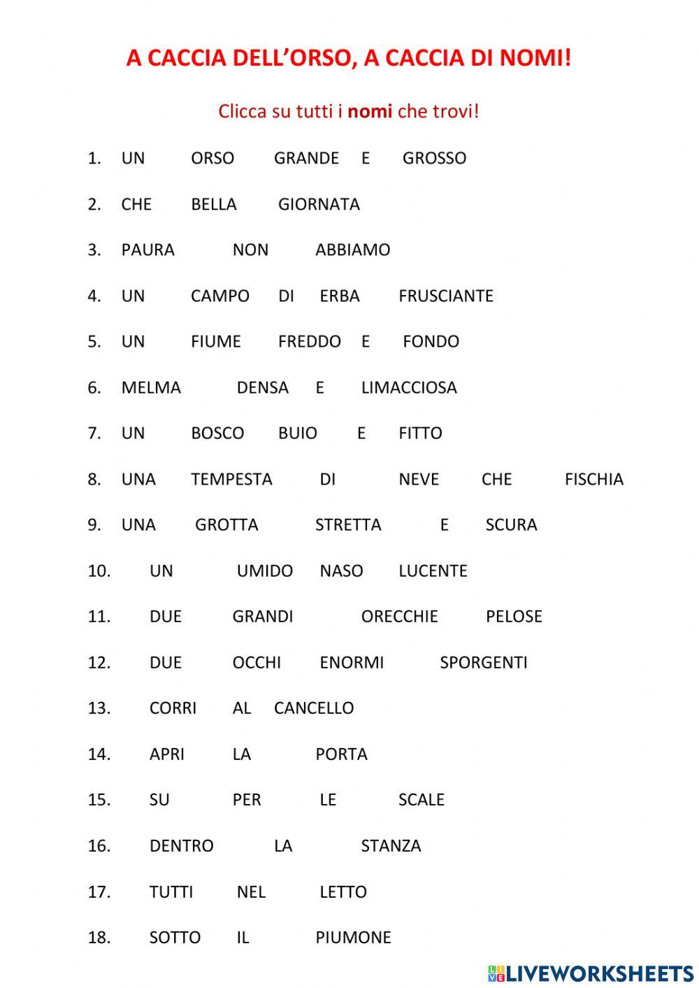 A caccia di nomi comuni