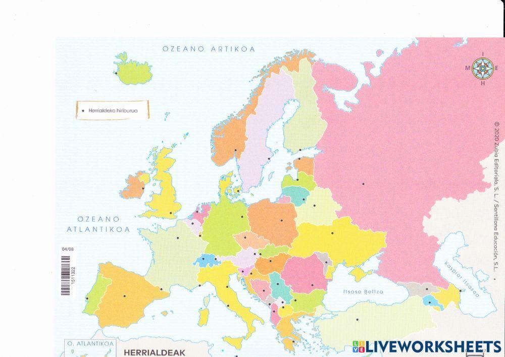 Europa mapa politikoa