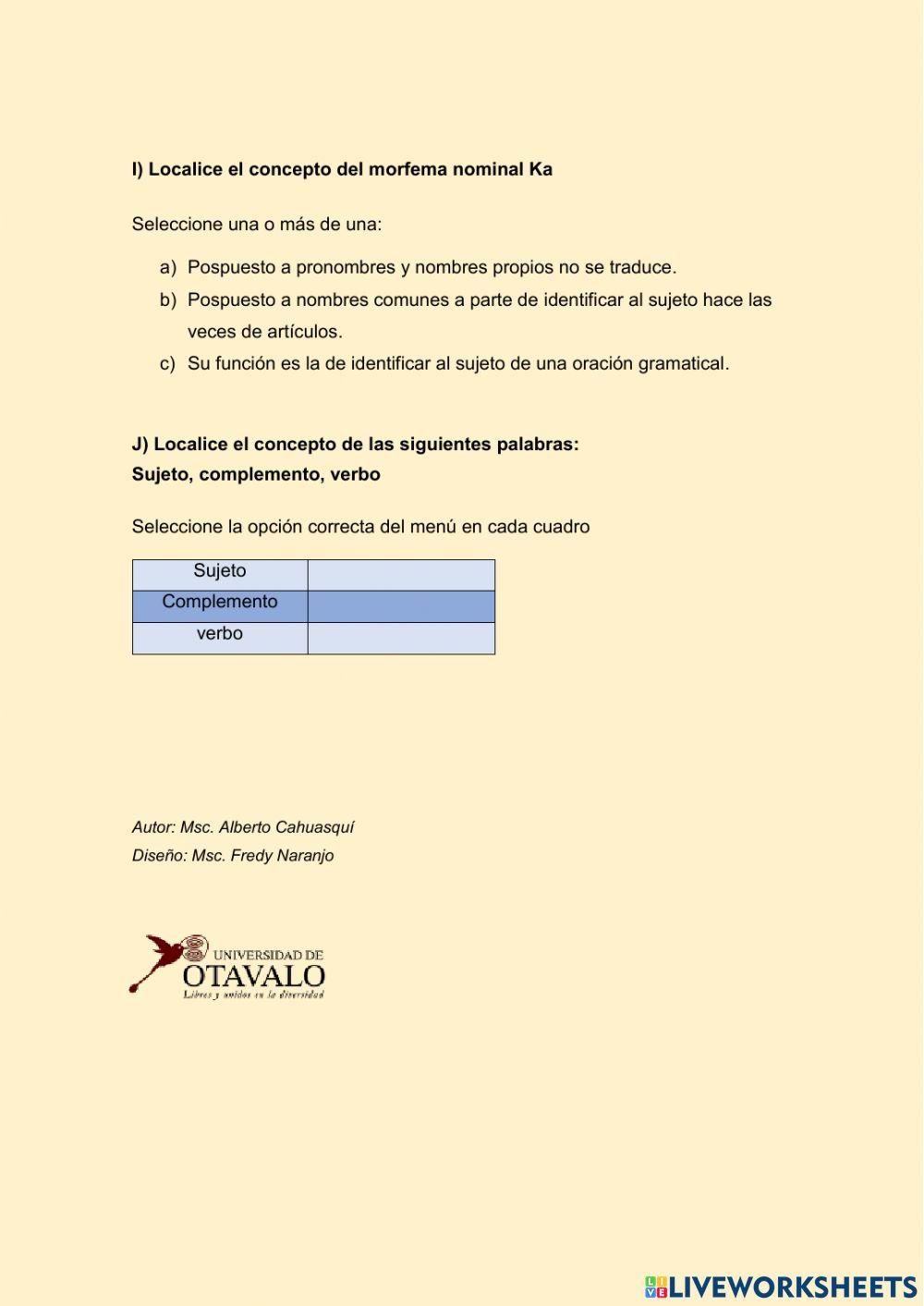 Kimsa niki ruray – ejercicio 3