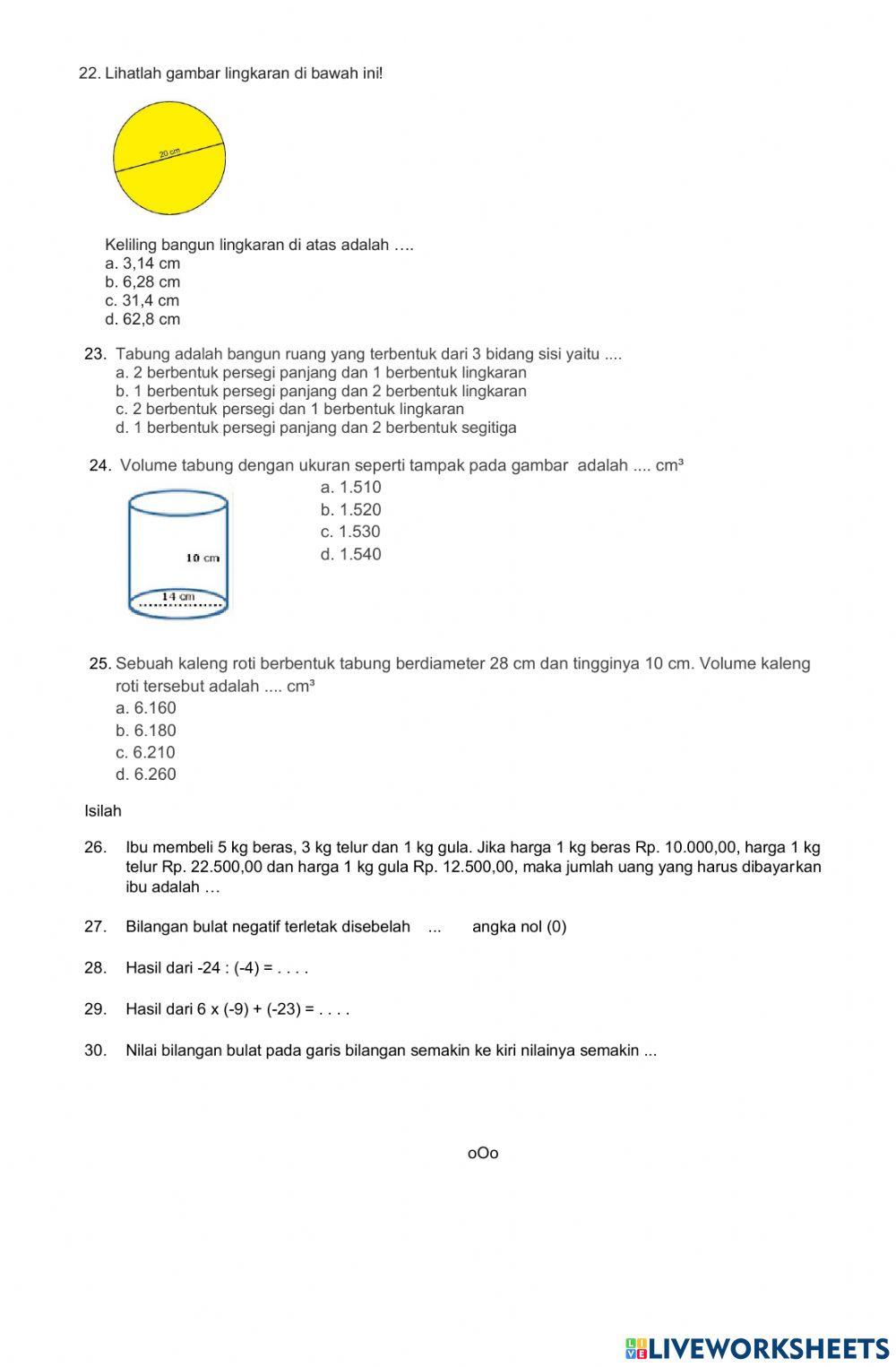Matematika smt ganjil