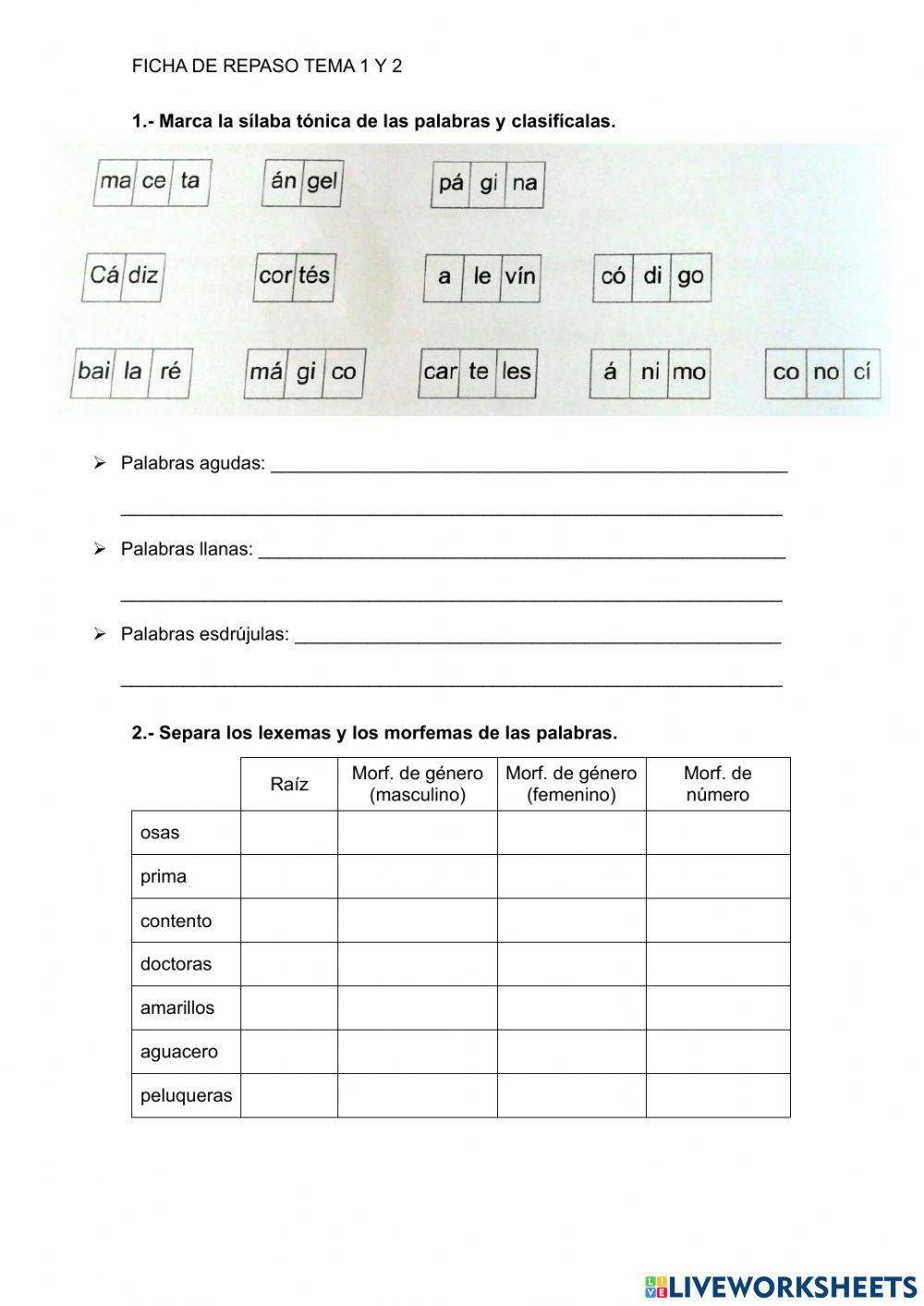 FICHA DE REPASO TEMA 1 Y 2