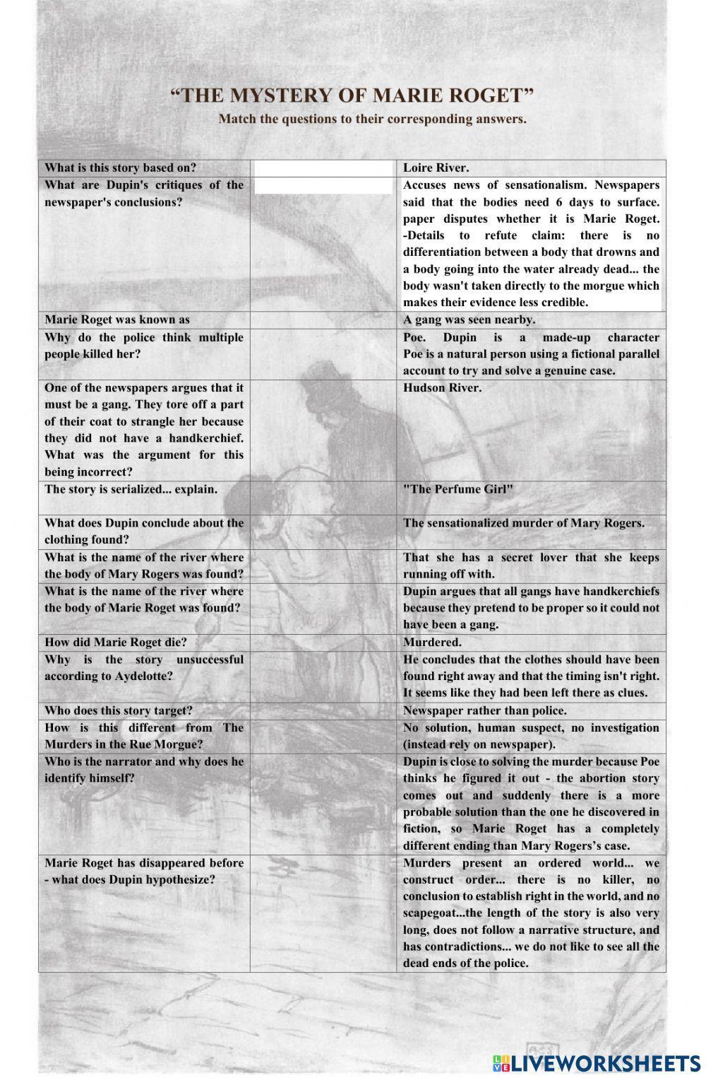 The Mystery of Marie Roget