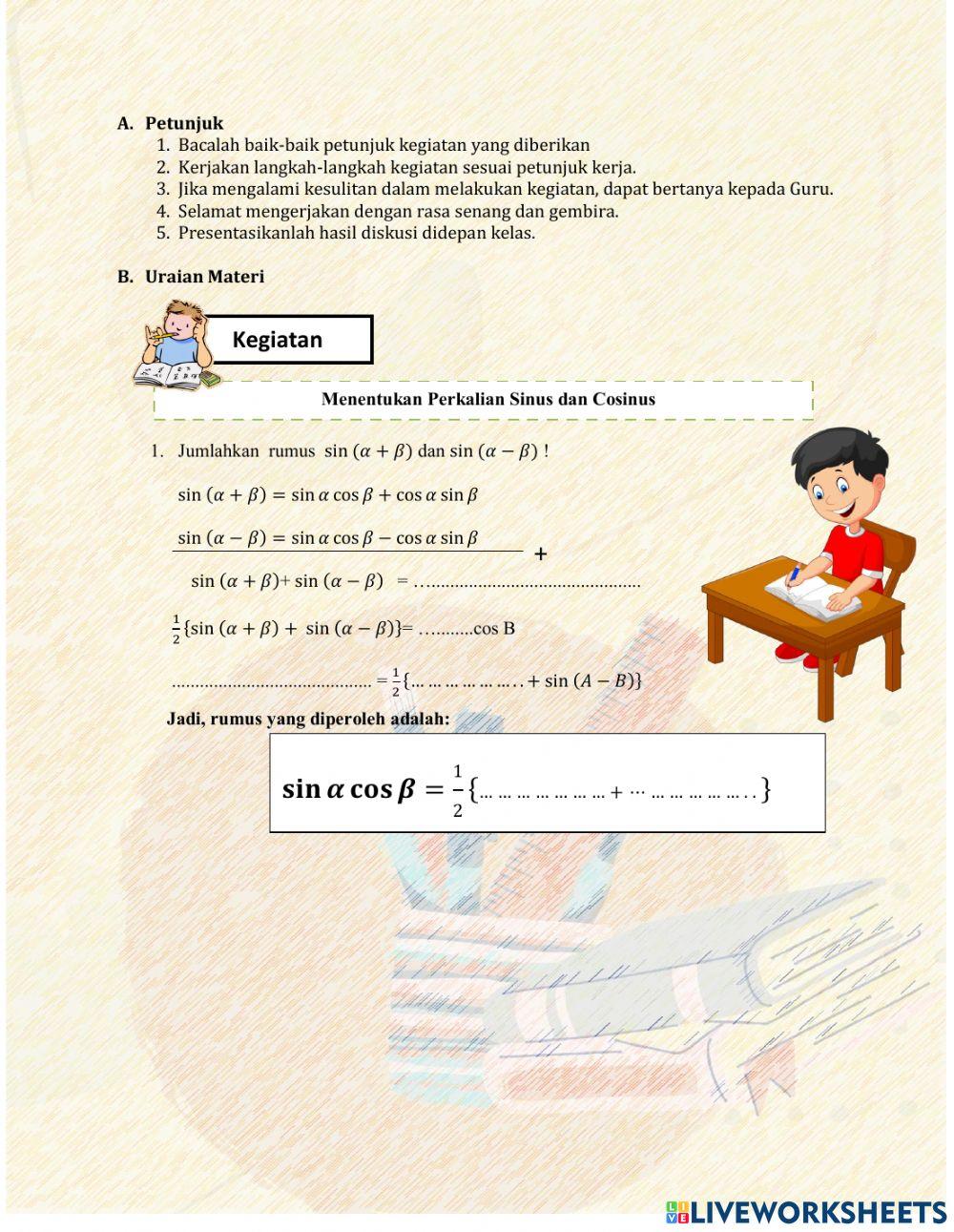 Perkalian Sinus dan Cosinus