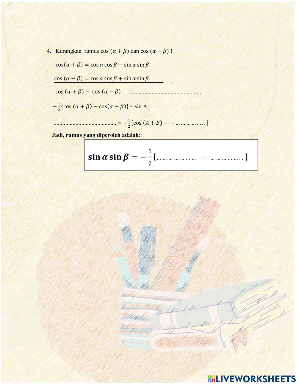 Perkalian Sinus dan Cosinus