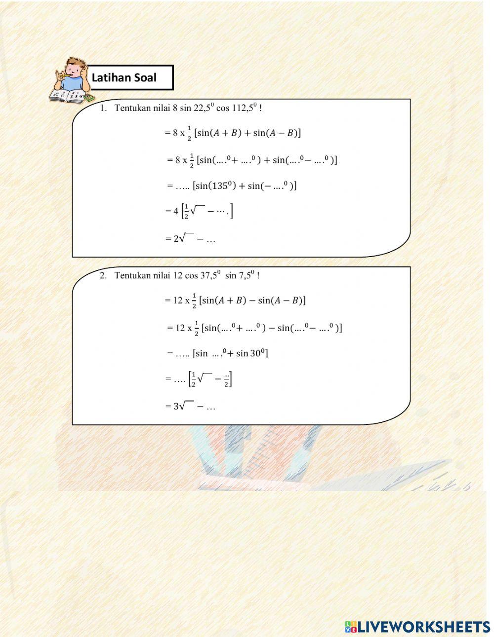 Perkalian Sinus dan Cosinus