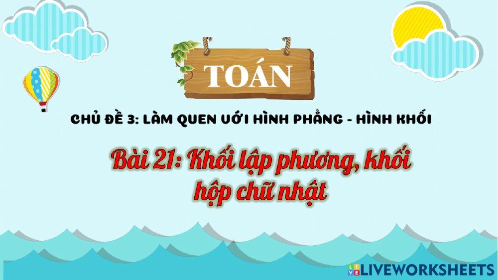 Khối lập phương, khối hộp chữ nhật