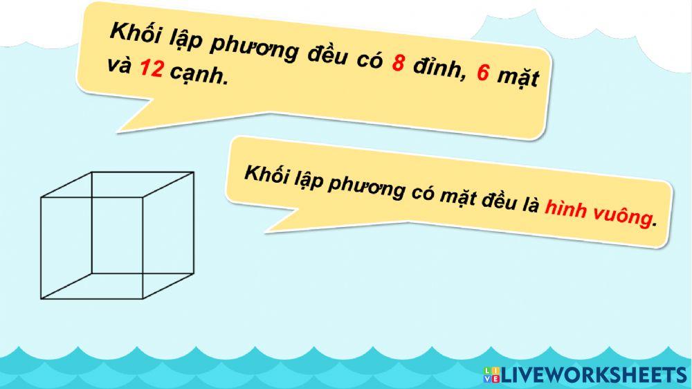 Khối lập phương, khối hộp chữ nhật